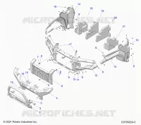 PARACHOQUES DELANTERO, FACIA, GRILLE, AND FLARES