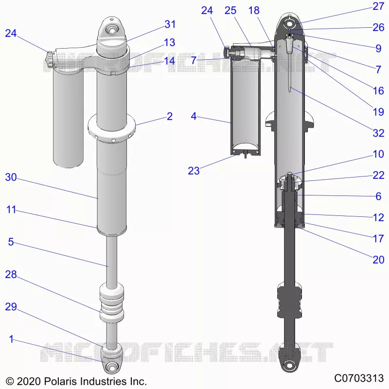 SUSPENSION TRASERA SHOCK INTERNALS