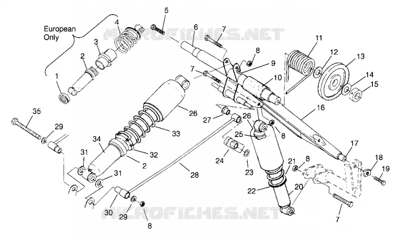 TRASERO ARM PAR XLT TOURING 0963357 and EUROPEAN XLT TOURING E963357 (4931923192B014)