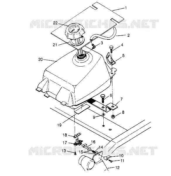 MONTAJE DEL DEPÓSITO DE COMBUSTIBLE Sportsman 4x4 W948040 (4926842684A011)