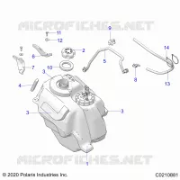 SISTEMA DE COMBUSTIBLE, FUEL TANK ASM.