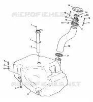GASOLINA TANK HURRICANE B974473 and Intl. HURRICANE I974473 (4941044104A010)