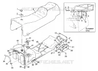 ASIENTO Y TANQUE DE GAS CLASSIC TOURING 0983365 and EUROPEAN CLASSIC TOURING E983 (4942484248A006)