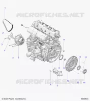 ENGINE, ALTERNADOR, FLYWHEEL, AND STARTER