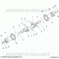 SUSPENSION TRASERA HUBS, CARRIER AND BRAKE DISC