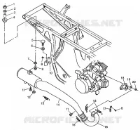 SISTEMA DE ESCAPE XPRESS 300 W97CA28C and  XPRESS 400L W97CA38C (4939603960B002)