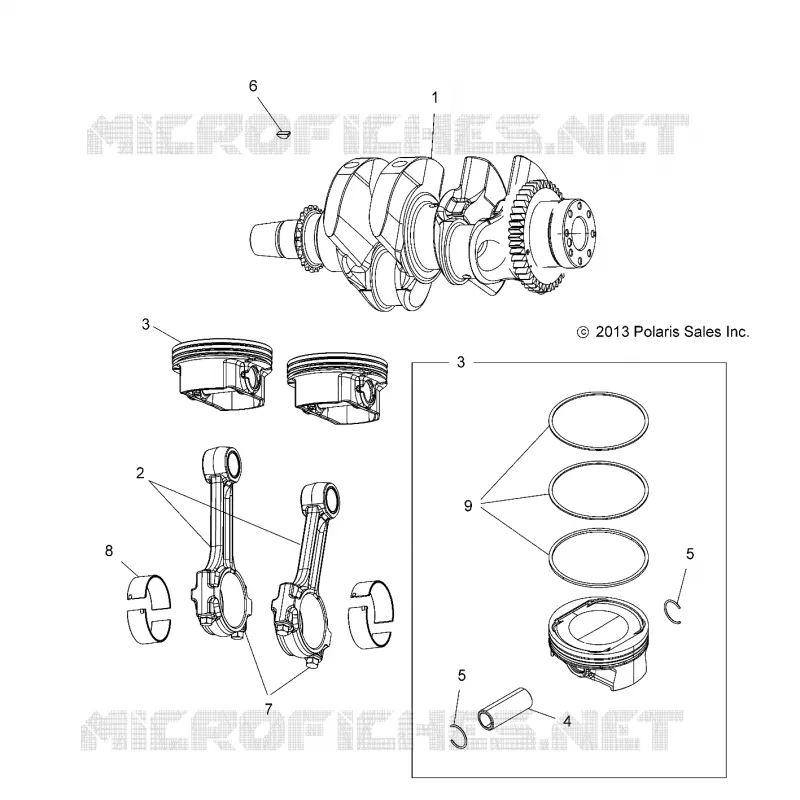 MOTOR, CRANKSHAFT AND PISTON