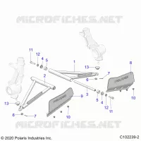 SUSPENSION, A-ARM AND PUNTAL MOUNTING