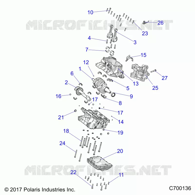 ENGINE, CRANKCASE AND CIGUEÑAL