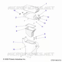 CONSOLA CENTRAL,STORAGE- Z23RGL2KAJ/BJ/KAK/BK (C701140-013)