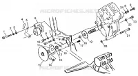 CAJA DE ENGRANAJES/FRENO and cubierta de la cadena MOUNTING XPRESS 300 W97CA28C and  XPRESS 400 (4939603960C009)