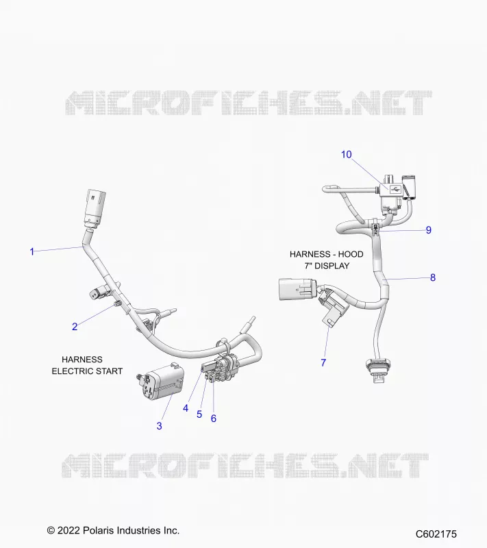 ELECTRICA, WIRE HARNESS, HOOD, ELECTRIC START