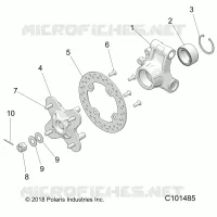 SUSPENSION TRASERA HUB AND BEARING CARRIER