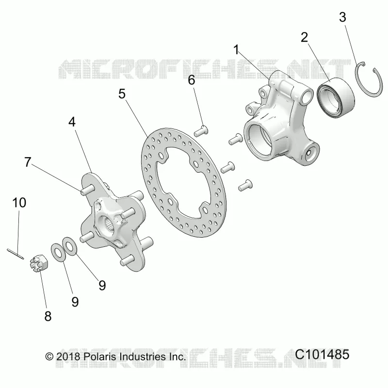 SUSPENSION TRASERA HUB AND BEARING CARRIER