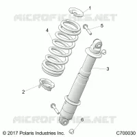 SUSPENSION, REAR MONTAJE DE DESCARGA