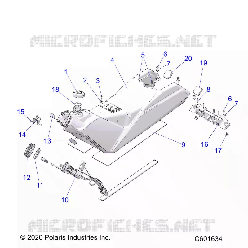 SISTEMA DE COMBUSTIBLE, FUEL TANK ASM.