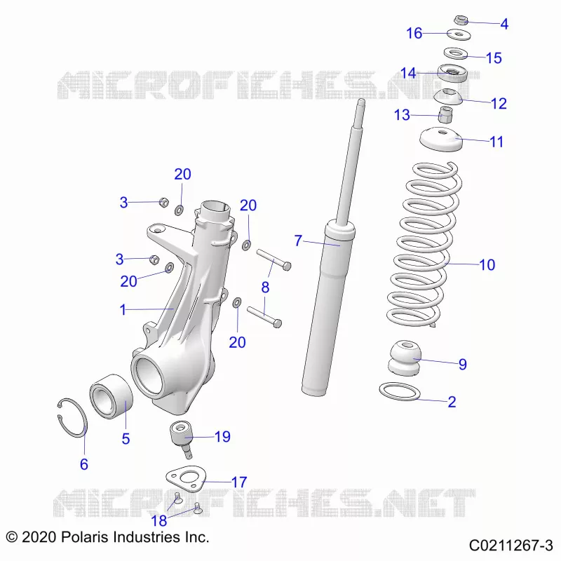SUSPENSION, PUNTAL DELANTERO