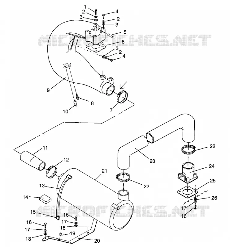 SISTEMA DE ESCAPE SL 700 B964066 and  Intl. SL 700 I964066 (4935633563B005)