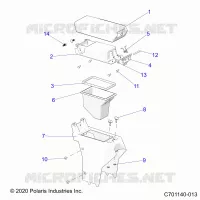 CONSOLA CENTRAL,STORAGE- Z23RGD2KAJ/AK/BJ/BK (C701140-013)