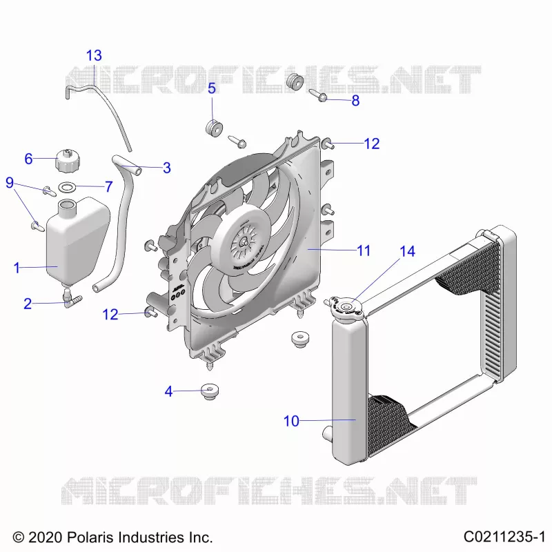 ENGINE, SISTEMA DE REFRIGERACIÃ“N, RADIATOR, FAN & OVERFLOW BOTTLE