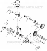 PISTÓN Y CIGÜEÑAL (SPORT) SPORT 400L W97BA38C (4940124012C014)