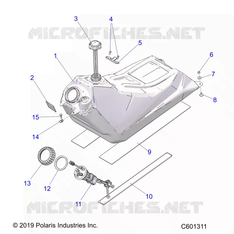 SISTEMA DE COMBUSTIBLE, FUEL TANK ASM.
