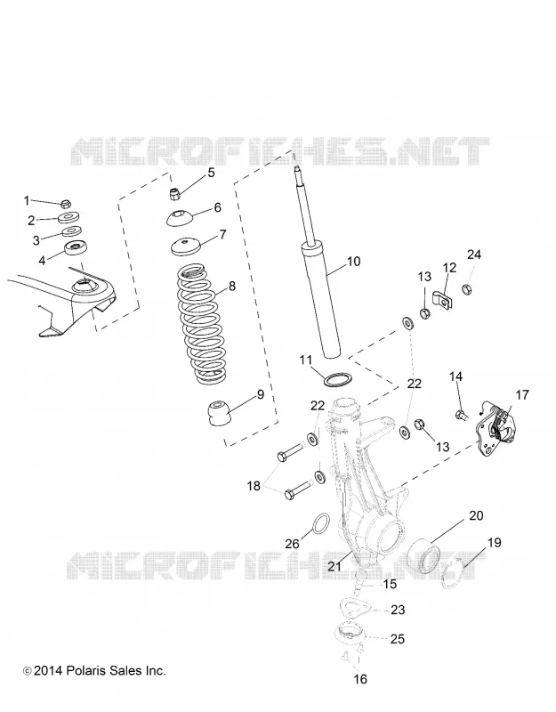 SUSPENSION, PUNTAL DELANTERO