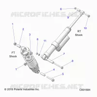 SUSPENSION, MONTAJE DE DESCARGA, REAR SUSP.