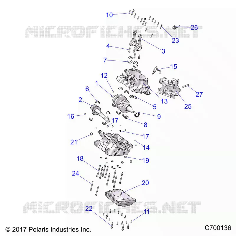 ENGINE, CRANKCASE AND CIGUEÑAL