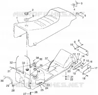 ASIENTO Y TANQUE DE GAS 600 XCR 0985677 (4943164316A006)