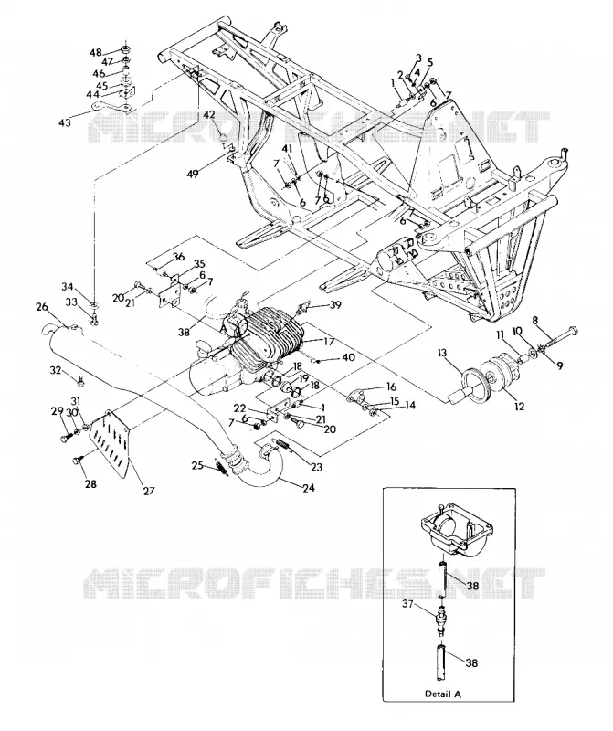 Los soportes de motor y Escape 250 4x4 / W928127 (4922872287A009)