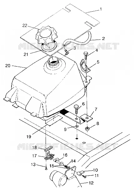 MONTAJE DEL DEPÓSITO DE COMBUSTIBLE SWEDISH 4x4 400L S948140 (4926912691A013)