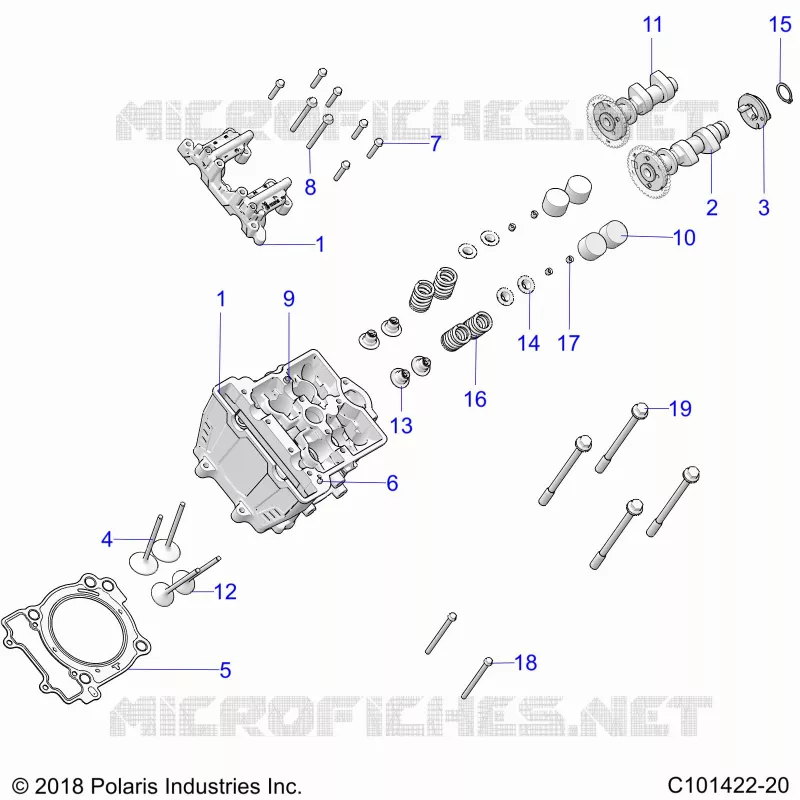 ENGINE, CULATA, CAMS AND VALVES