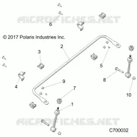 SUSPENSIÃ“N DELANTERA STABILIZER BAR- R20RRU99A9/AA/AF/AP/AX (C700032)