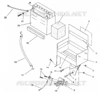 CAJA DE BATERIA ASSEMBLY 500 EFI / 0930674 and  500 EFI SKS / 0930574 (4922962296028A)