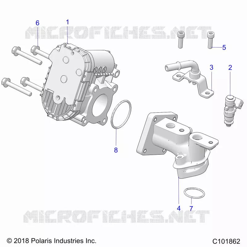 ENGINE, CUERPO DE MARIPOSA AND FUEL RAIL
