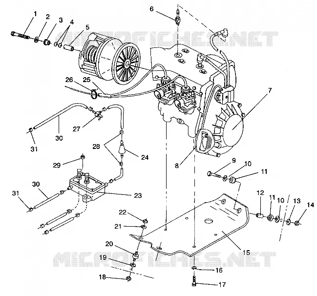 MONTAJE DEL MOTOR TRAIL/0930761 AND  TRAIL DELUXE/0930243 (4923222322029A)
