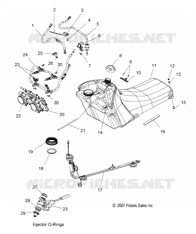 SISTEMA DE COMBUSTIBLE, GASOLINA TANK, LINES and CUERPO DE MARIPOSA