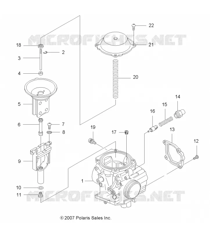 MOTOR, CARBURADOR, UPPER