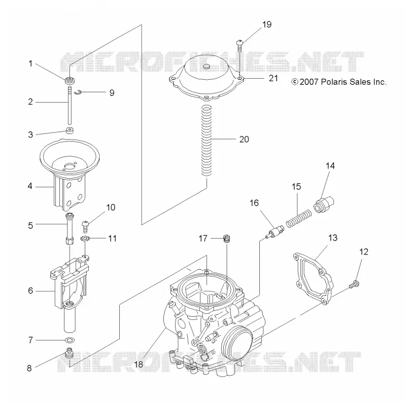 MOTOR, CARBURADOR, UPPER