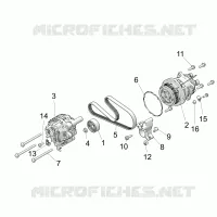 ENGINE, ALTERNADOR AND COMPRESSOR