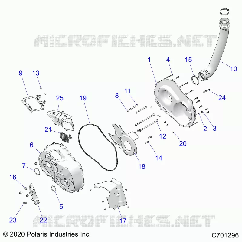 TREN, CLUTCH COVER AND DUCTING
