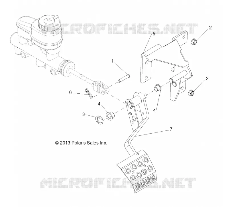 FRENOS, PEDAL AND CILINDRO MAESTRO MOUNTING
