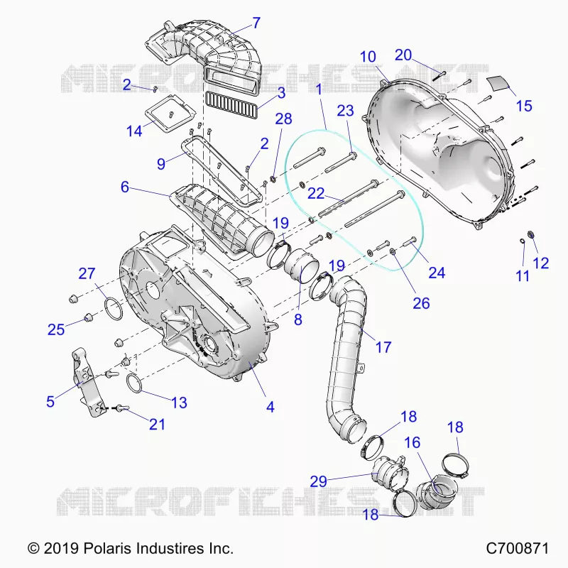 TREN, CLUTCH COVER AND DUCTING