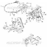 ELECTRICA/LUZ DE LA COLA ASSEMBLY SCRAMBLER W957840 (4927252725C007)