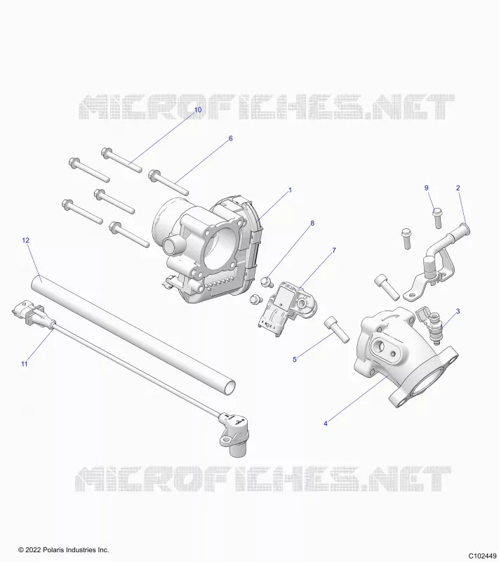 ENGINE, CUERPO DE MARIPOSA AND FUEL RAIL
