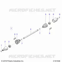 DRIVE TRAIN, TRANSMISION DELANTERA SHAFT