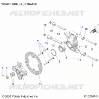 SUSPENSION TRASERA HUBS, CARRIER AND BRAKE DISC