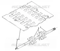 TRACK AND EJE DE TRANSMISION SHAFT ASSEMBLY NO. 1590210 (INCL. 1-3) (4909520952010A)