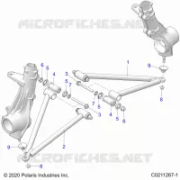 SUSPENSION, A-ARM AND PUNTAL MOUNTING